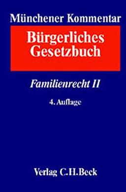 Münchener Kommentar zum Bürgerlichen Gesetzbuch Bd. 8: Familienrecht II, §§ 1589-1921, SGB VIII: Rechtsstand: 20011001