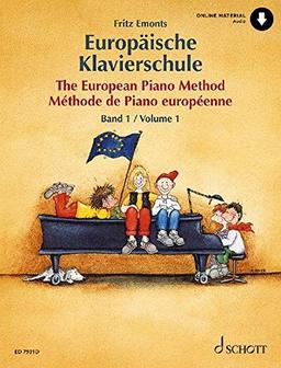 Europäische Klavierschule: Band 1. Klavier. Ausgabe mit Online-Audiodatei.