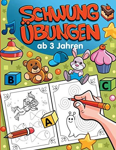 Schwungübungen ab 3 Jahren: Lehrreiche Schwungübungen für Schreibanfänger - Fördert Feinmotorik, Stifthaltung und Konzentration