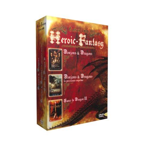 Coffret héroïc-fantasy : donjons et dragons 1 et 2 ; coeur de dragon 2 [FR Import]