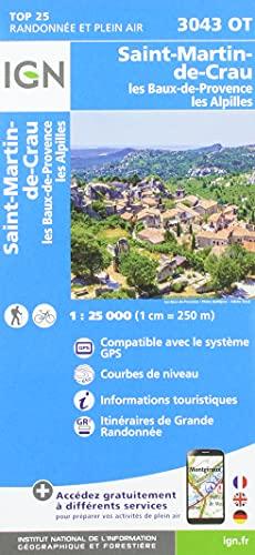 St.Martin de Crau Les baux de Provence Les Alpilles 1:25 000