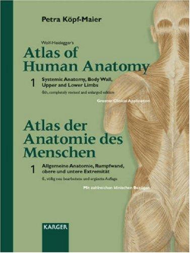 Wolf-Heidegger's Atlas of Human Anatomy /Wolf-Heideggers Atlas der Anatomie des Menschen. Latin nomenclature. Volume 1 + 2 (Complete Set): Systemic Anatomy, Body Wall, Upper and Lower Limbs