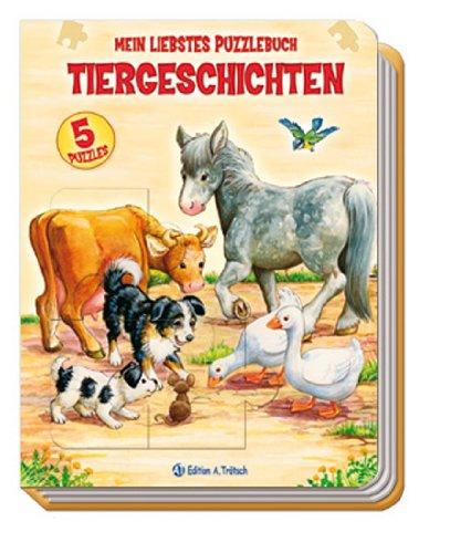 Puzzlebuch Tiergeschichten: 5 allerliebste Tiergeschichten mit dazugehörigen 12-teiligen Puzzles sorgen für großes Lese- und Puzzlevergnügen