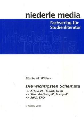 Die wichtigsten Schemata: ArbeitR, HandelsR, GesellschaftsR, StPO, ZPO