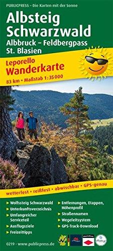 Albsteig, Schwarzwald, Albbruck - Feldbergpass, St. Blasien: Leporello Wanderkarte mit Ausflugszielen, Einkehr- & Freizeittipps, wetterfest, ... 1:35000 (Leporello Wanderkarte / LEP-WK)