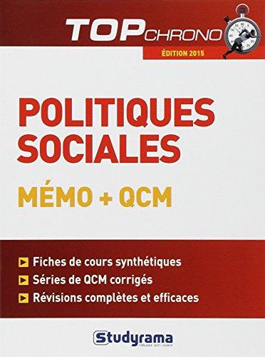 Politiques sociales, mémo + QCM : édition 2015