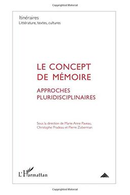 Itinéraires, littérature, textes, cultures, n° 2. Le concept de mémoire : approches pluridisciplinaires