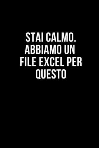 Stai calmo. Abbiamo un file Excel per questo.: Taccuino per appunti. Quaderno divertente per un collega. Umorismo da ufficio.