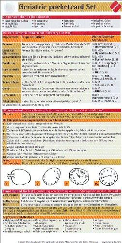 Geriatrie pocketcard 3er Set