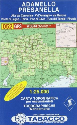 Adamello - Presanella 1 : 25 000: Carta Topografca / Topographische Wanderkarte