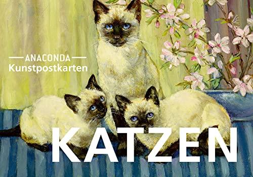 Postkarten-Set Katzen: 18 Kunstpostkarten aus hochwertigem Karton. ca. 0,28€ pro Karte