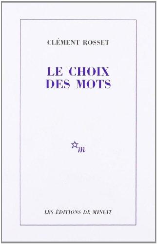 Le choix des mots. La joie et son paradoxe