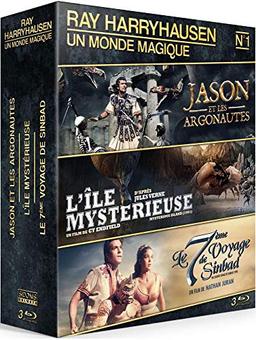 Coffret ray harryhausen 3 films : jason et les argonautes ; l'île mystérieuse ; le septième voyages de sinbad [Blu-ray] [FR Import]