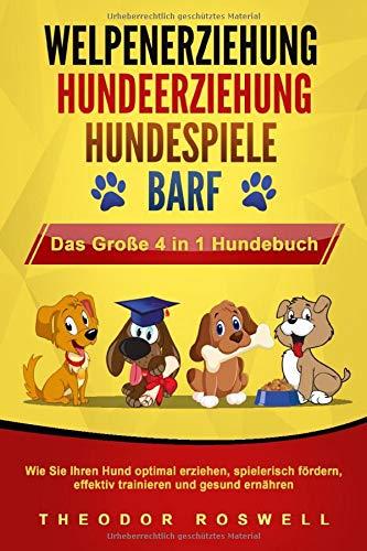 WELPENERZIEHUNG | HUNDEERZIEHUNG | HUNDESPIELE | BARF - Das Große 4 in 1 Hundebuch: Wie Sie Ihren Hund optimal erziehen, spielerisch fördern, effektiv trainieren und gesund ernähren