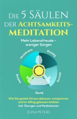 Die 5 Säulen der Achtsamkeitsmeditation: Mehr Lebensfreude – weniger Sorgen. Wie Sie gezielt Stress abbauen, entspannen und im Alltag gelassen bleiben | Inkl. Übungen und Meditationen