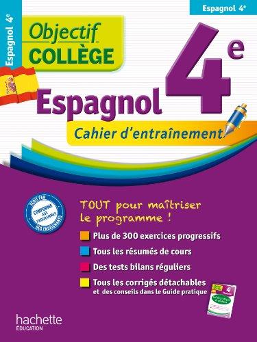 Espagnol 4e : cahier d'entraînement