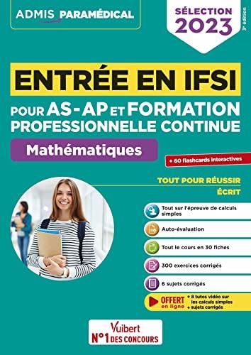 Entrée en IFSI pour AS-AP et formation professionnelle continue : mathématiques : sélection 2023