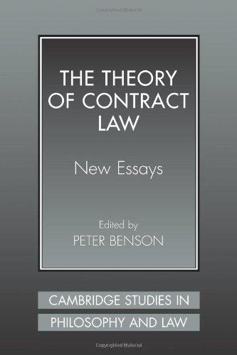 The Theory of Contract Law: New Essays (Cambridge Studies in Philosophy and Law)