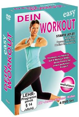 Dein Easy Workout : Rücken - Aerobic - Fatburner - Bauch, Beine, Po - 4 DVD Box