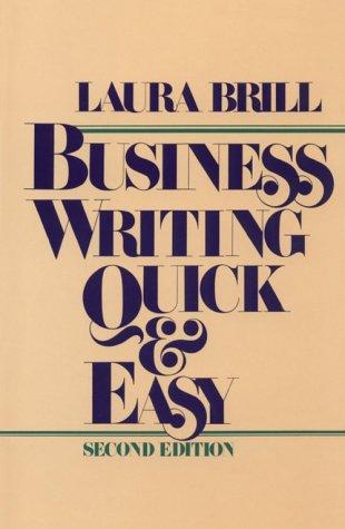 Business Writing Quick and Easy