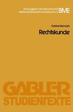 Rechtskunde (Gabler-Studientexte) (German Edition)