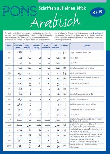 PONS Schriften auf eine Blick: PONS Schriften auf einen Blick. Arabisch