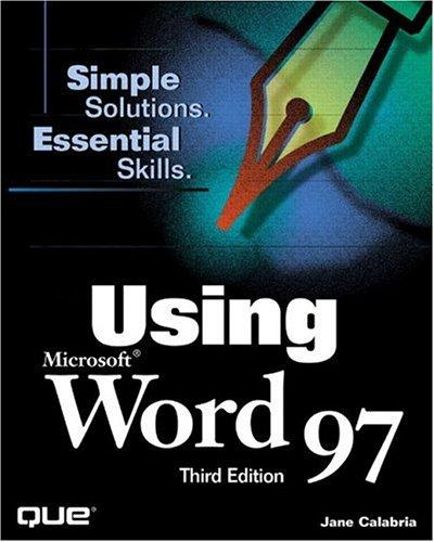 Using Microsoft Word 97 (Using Series)