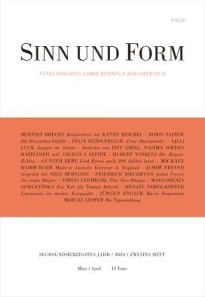 SINN UND FORM 2/2024: Beiträge zur Literatur (Sinn und Form: Beiträge zur Literatur)