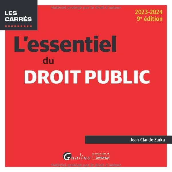 L'essentiel du droit public : 2023-2024