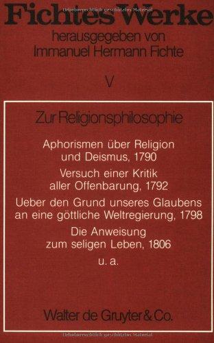 Johann G. Fichte: Werke: Werke, 11 Bde., Nachdruck der Ausgaben Berlin 1845/46 und Bonn 1834/35