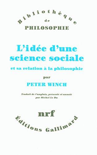 L'idée d'une science sociale et sa relation à la philosophie