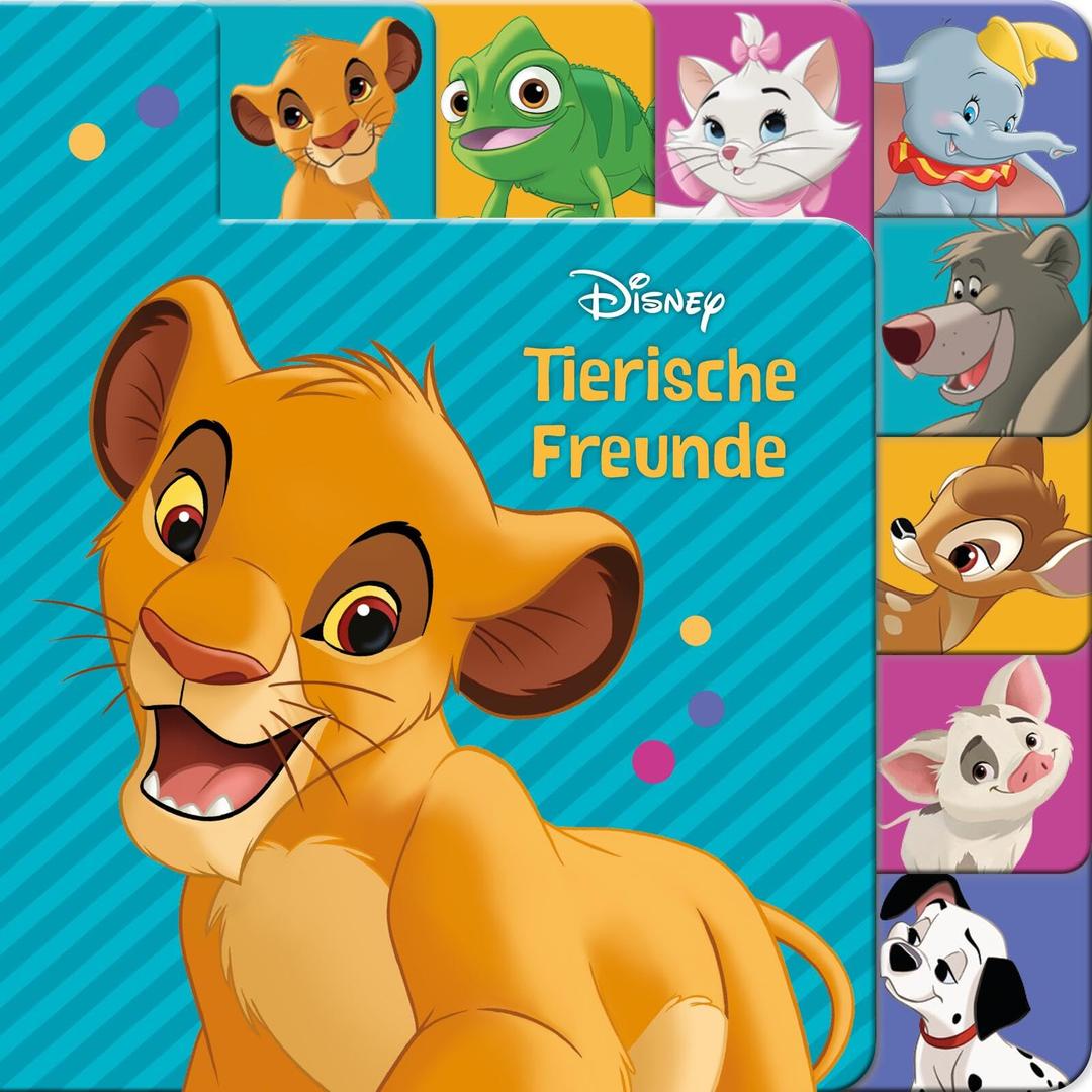 Mein erstes Disney Buch: Tierische Freunde: Pappbilderbuch mit Register | Pappbilderbuch für Kinder ab 2 Jahren