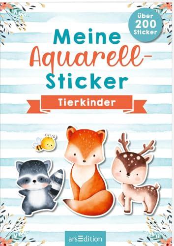 Meine Aquarell-Sticker – Tierkinder: Über 200 Sticker | Stickersammlung für Tierfans ab 4 Jahren