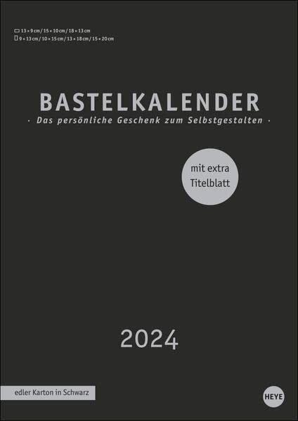 Premium-Bastelkalender schwarz A4 2024