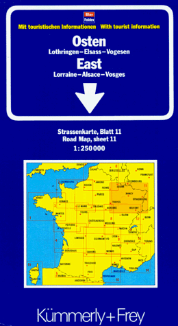 Kümmerly & Frey Karten, Lothringen, Elsass, Vogesen (Regional Maps - France)