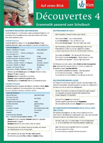 Découvertes 4 Grammatik passend zum Schulbuch