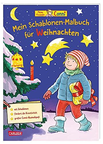 Conni Gelbe Reihe (Beschäftigungsbuch): Mein Schablonen-Malbuch für Weihnachten: Zum Ausmalen und Weitermalen ab 4 Jahren