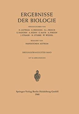 Ergebnisse der Biologie: Dreiundzwanzigster Band