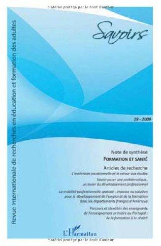 Savoirs, n° 19. Formation et santé