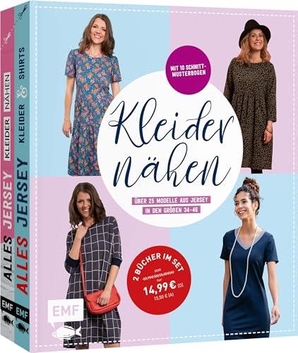 Kleider nähen – Über 25 Modelle aus Jersey in den Größen 34–46: Doppelter Nähspaß: 2 Bücher im Bundle mit 10 Schnittmusterbogen