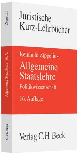 Allgemeine Staatslehre: Politikwissenschaft, Rechtsstand: voraussichtlich November 2009