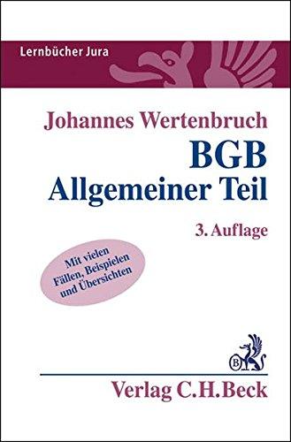 BGB Allgemeiner Teil (Lernbücher Jura)