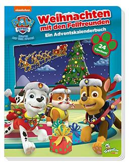 PAW Patrol: Weihnachten mit den Fellfreunden - Ein Adventskalenderbuch: Pappbilderbuch mit 24 Klappen