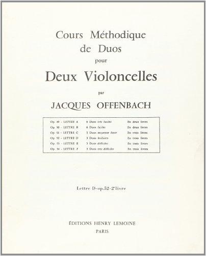 Cours duos violoncelles Op.52 n°2