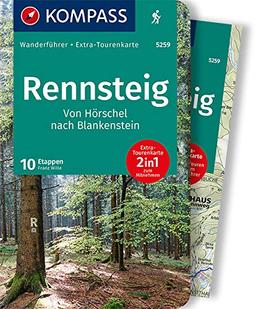 KOMPASS Wanderführer Rennsteig: Wanderführer mit Tourenkarten und Höhenprofilen