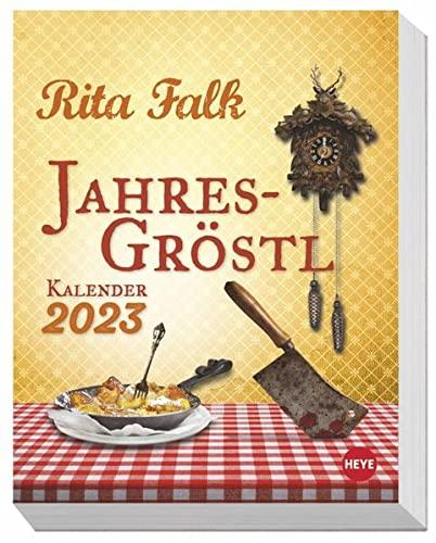 Rita Falk Jahres-Gröstl Tagesabreißkalender 2023 - Tischkalender mit vielen lustigen Zitaten, Rezepten und Filmbildern - zum Aufstellen - 320 Seiten - Format 12,5 x 16 cm