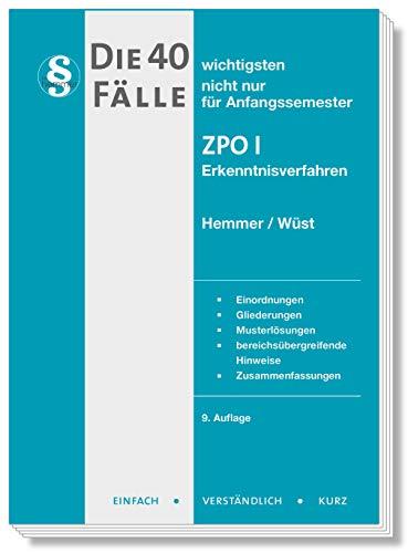 40 wichtigsten Fälle ZPO I (Skripten - Zivilrecht)