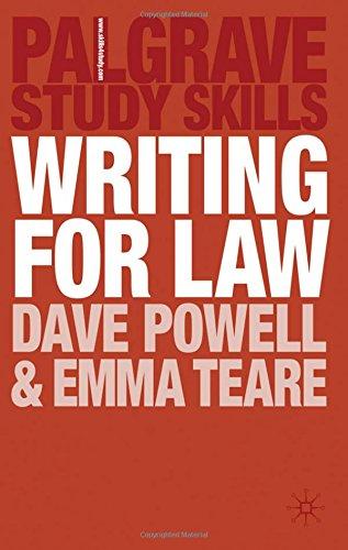 Writing for Law (Palgrave Study Skills)