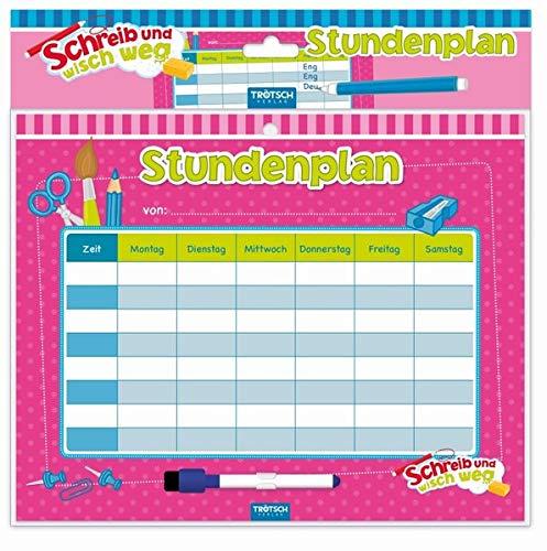 Schreib und Wisch Weg Stundenplan mit Stift: 20 x 25 cm