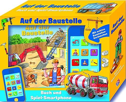 Auf der Baustelle: Buch und Sound Spiel-Set mit Spielzeug Smartphone und 17 Geräuschen und Melodien